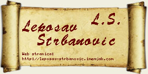 Leposav Štrbanović vizit kartica